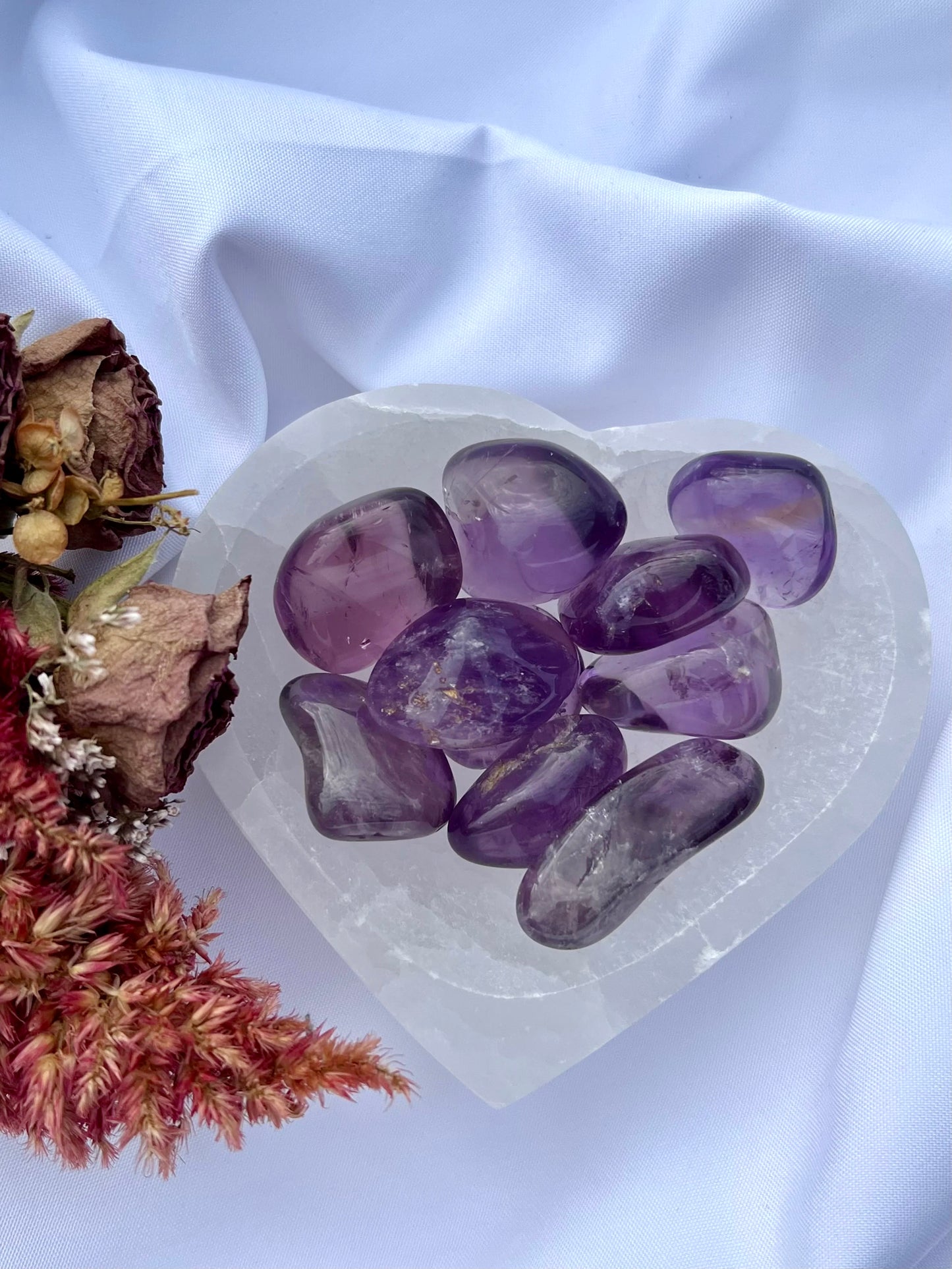 Selenite / Satin Spar Heart Bowl