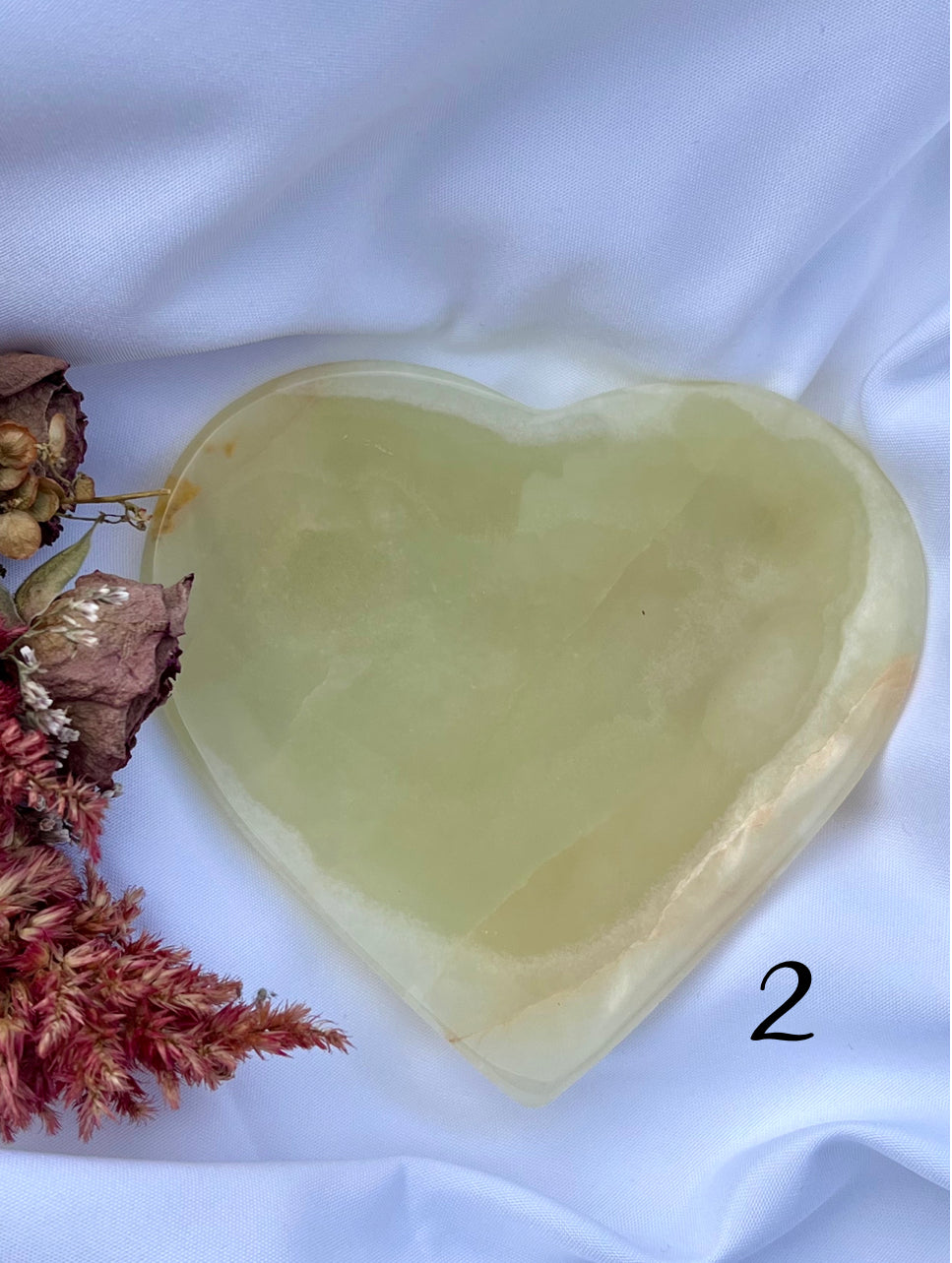 Banded Calcite Heart Dish