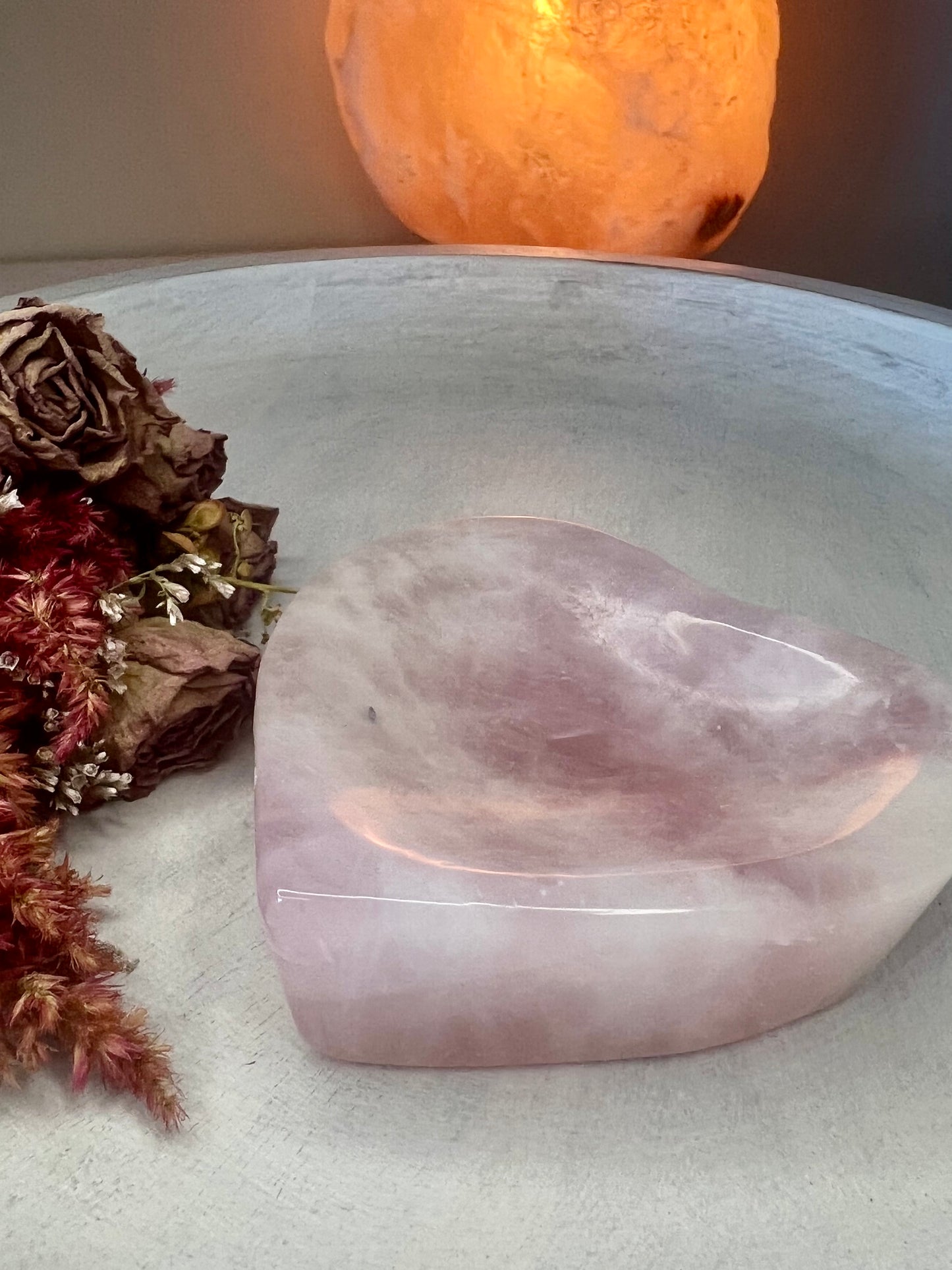 Rose Quartz Heart Bowl