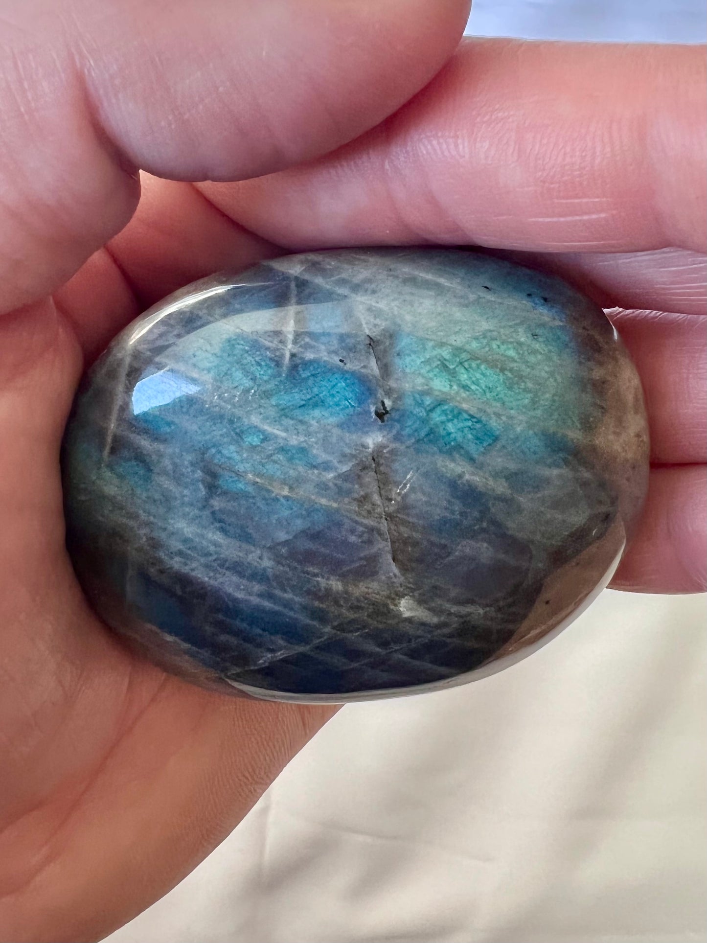 Labradorite Palm Stone - L11